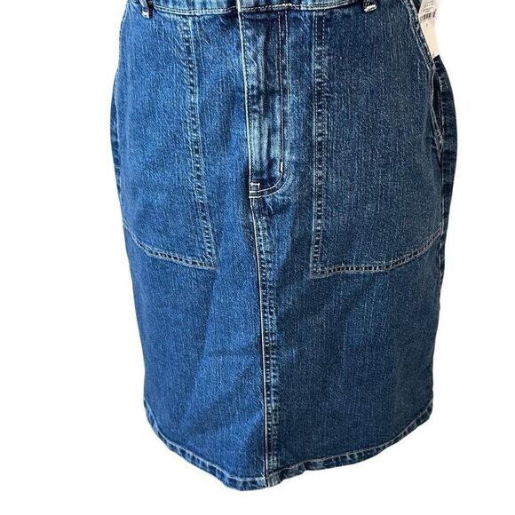 Gap Denim indigo Blue Jean Overall MIDI Boho Gorpecore Hippie Dress 8 - Picture 10 of 14